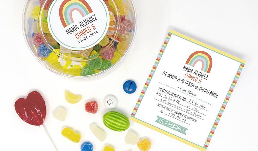 Invitaciones Cumpleaños Arco Iris