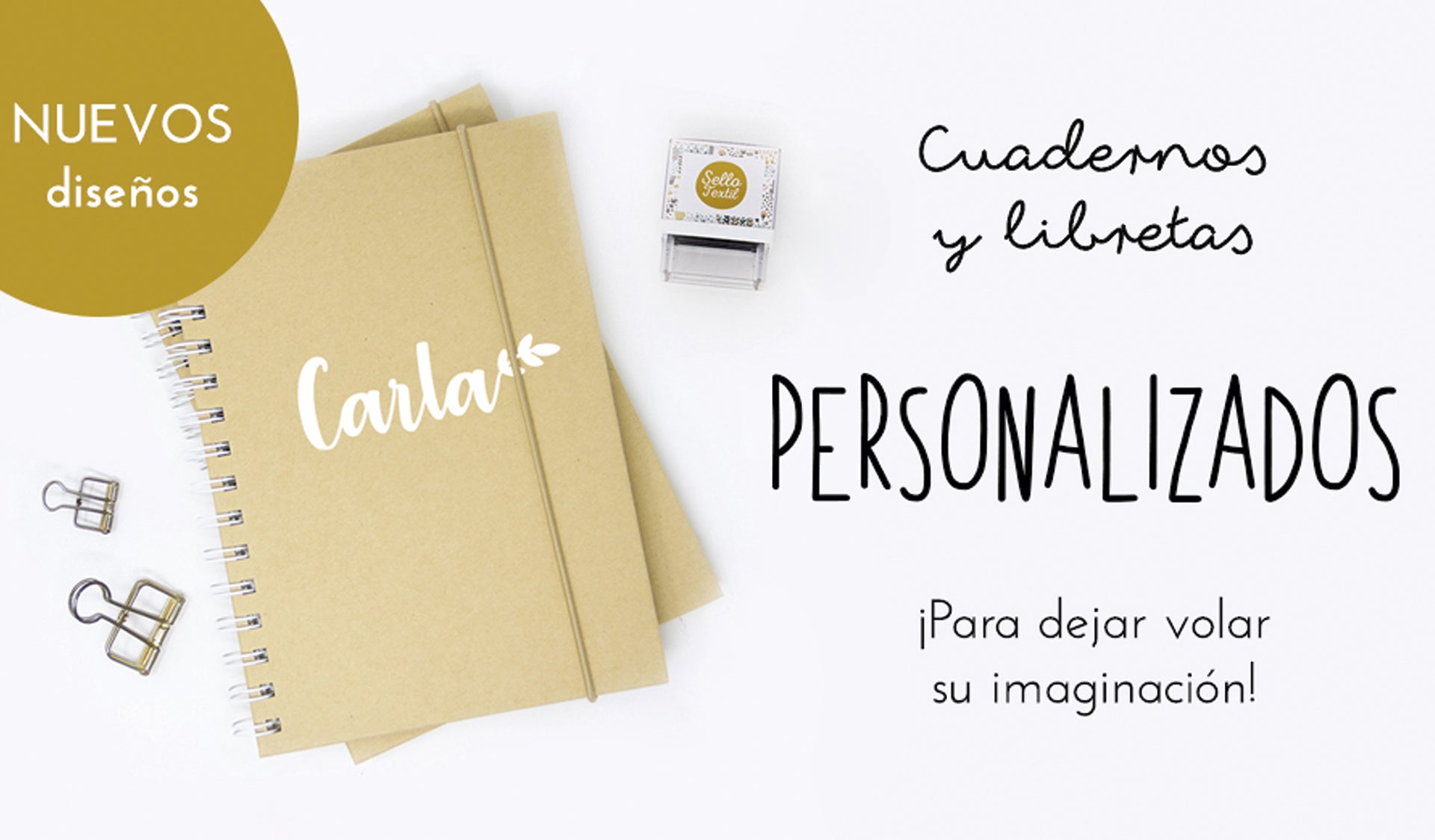 Cuaderos personalizados. Libretas con nombre para regalos