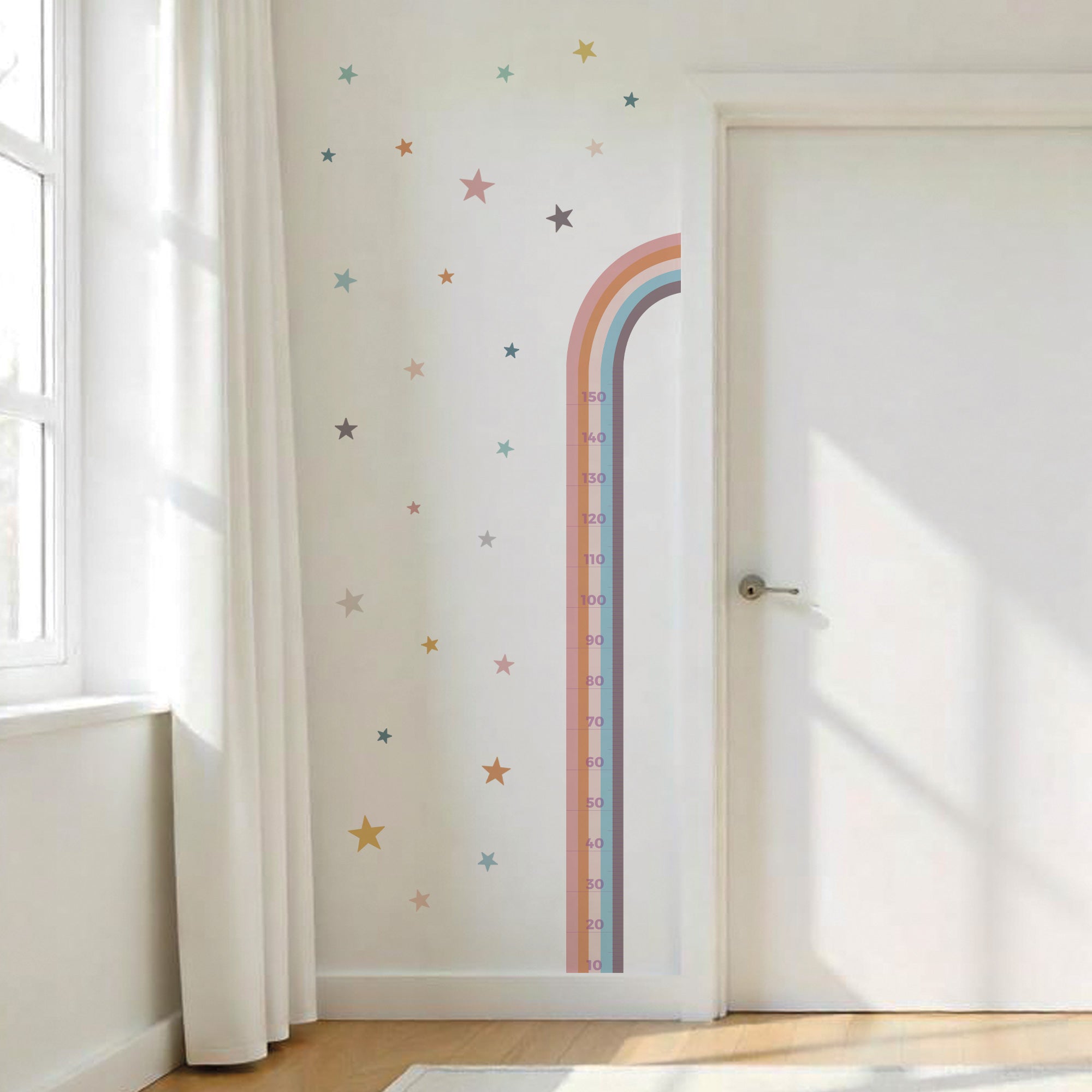 comprar vinilo decorativo medidor en forma de arcoiris para la pared de color sunser #color_Sunset