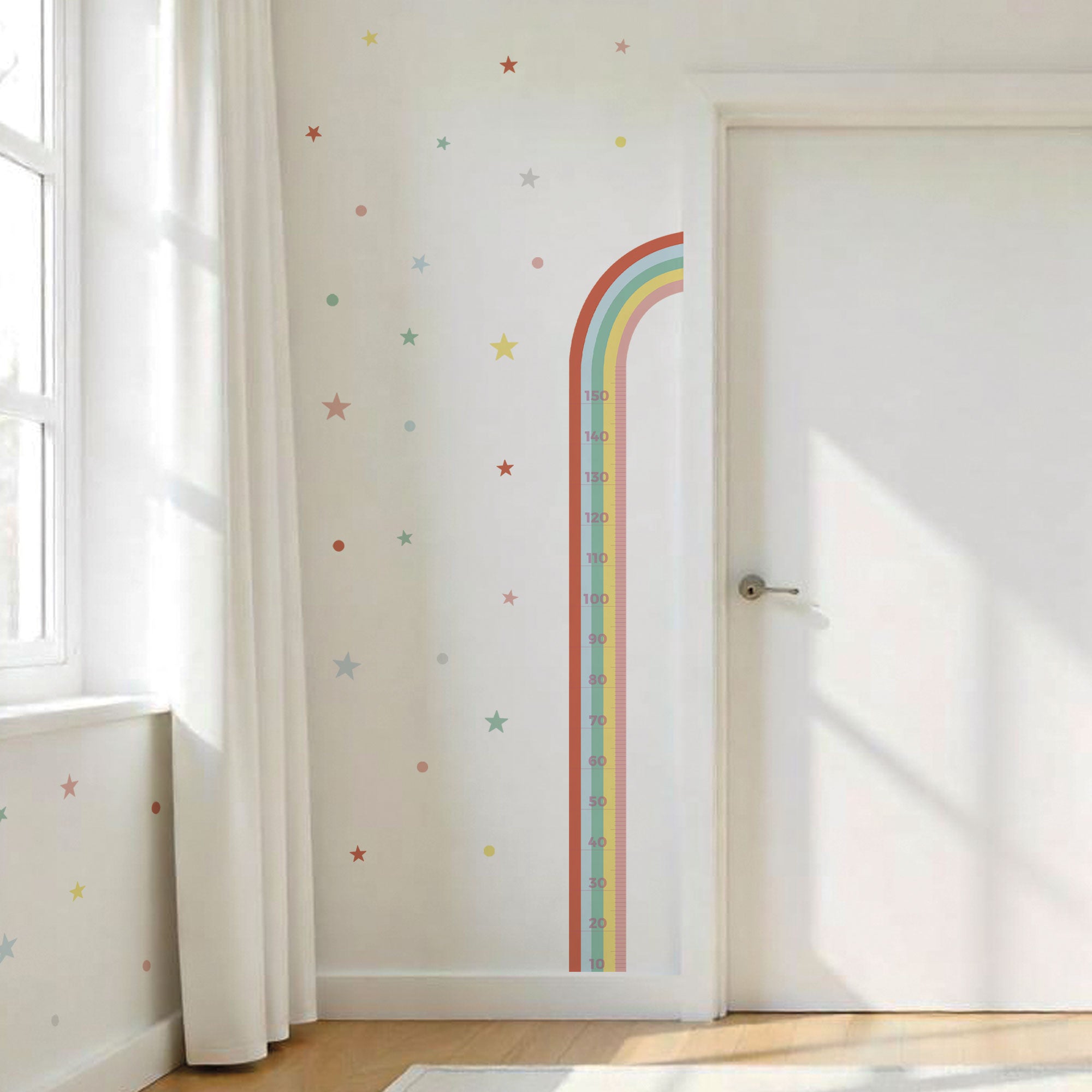 comprar vinilo decorativo medidor en forma de arcoiris para la pared multicolor #color_Multicolor