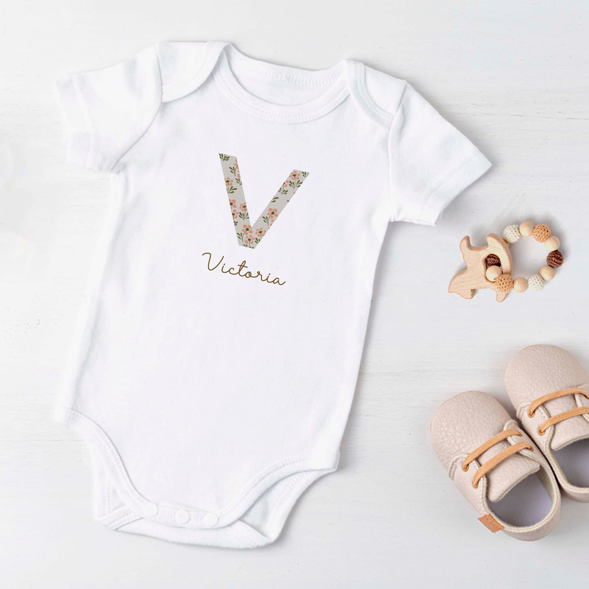 comprar body infantil personalizado con el nombre y la inicial