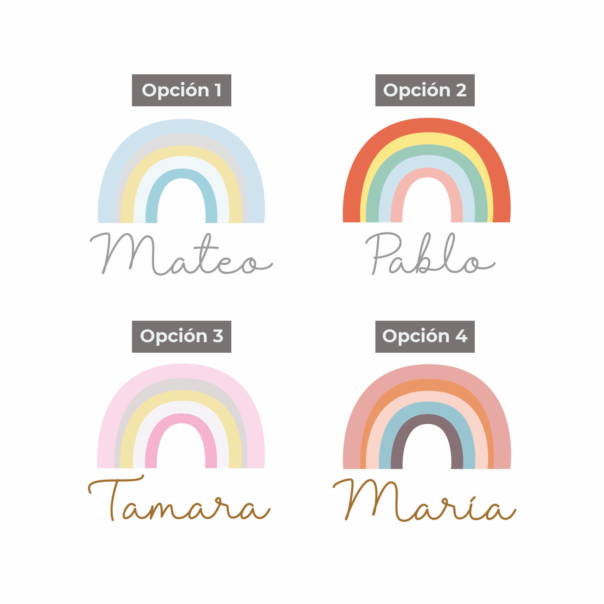 comprar body inantil personalizado con dibujo de arcoiris