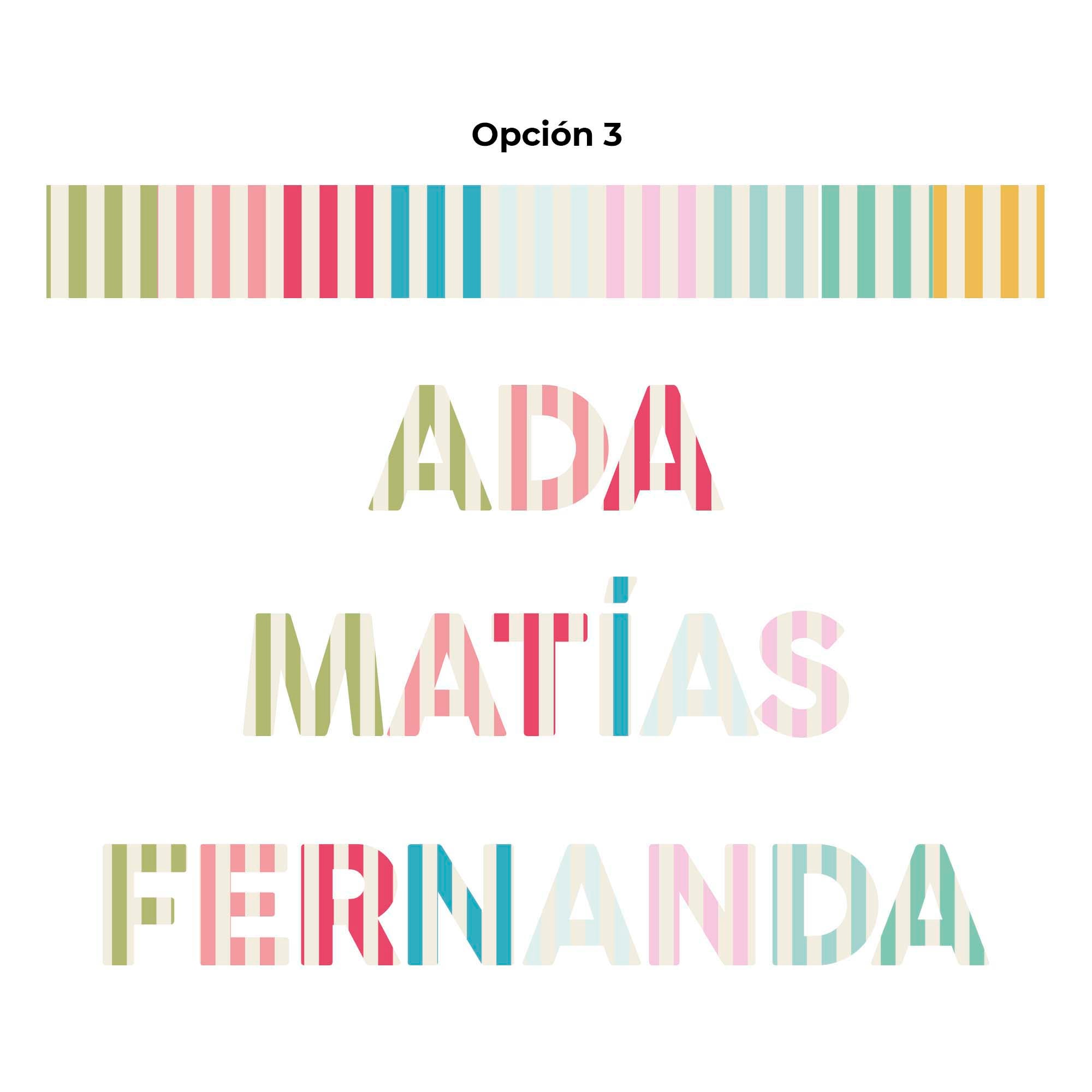 comprar estuche con nombre personalizado y con estampado de rayas