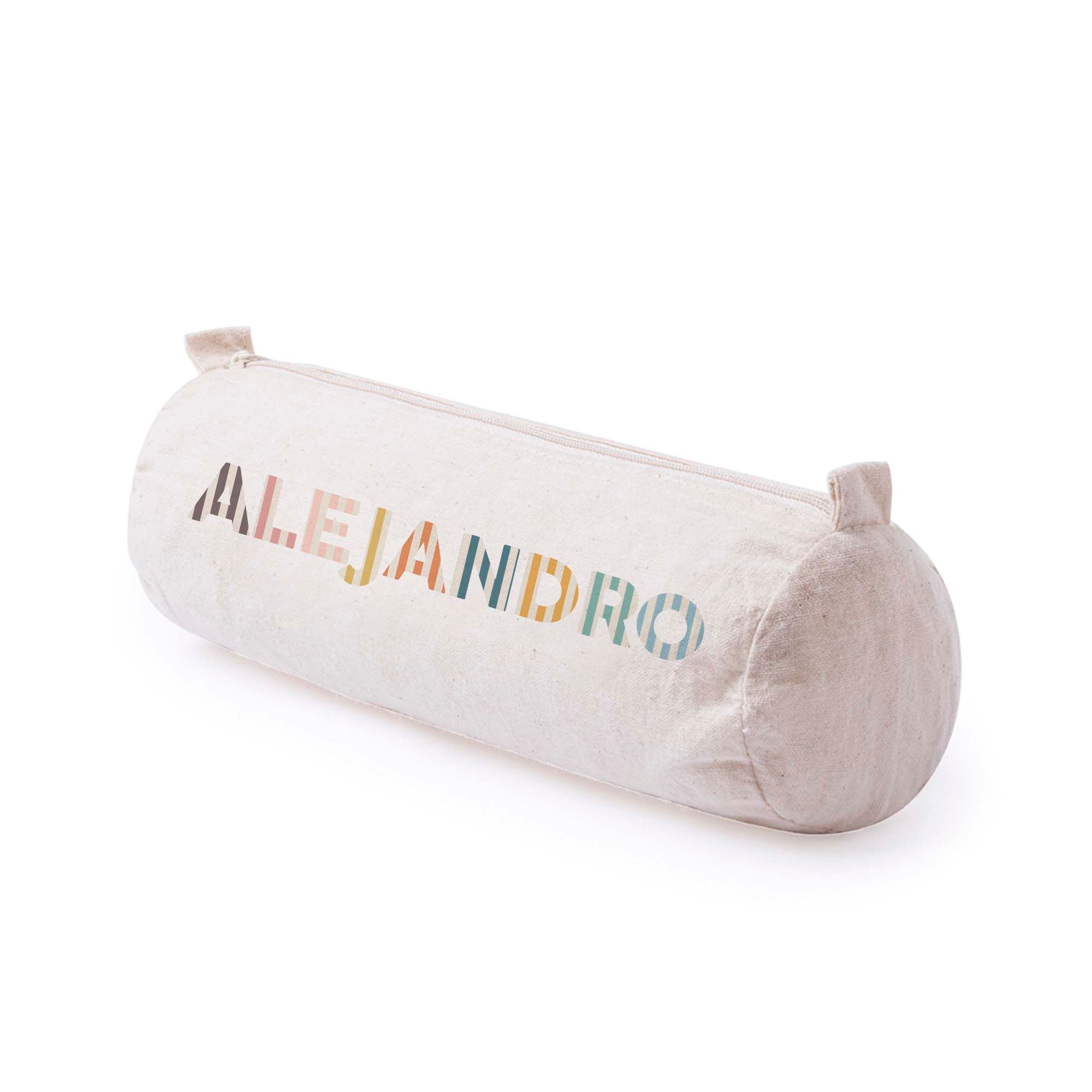 comprar estuche con nombre personalizado y con estampado de rayas