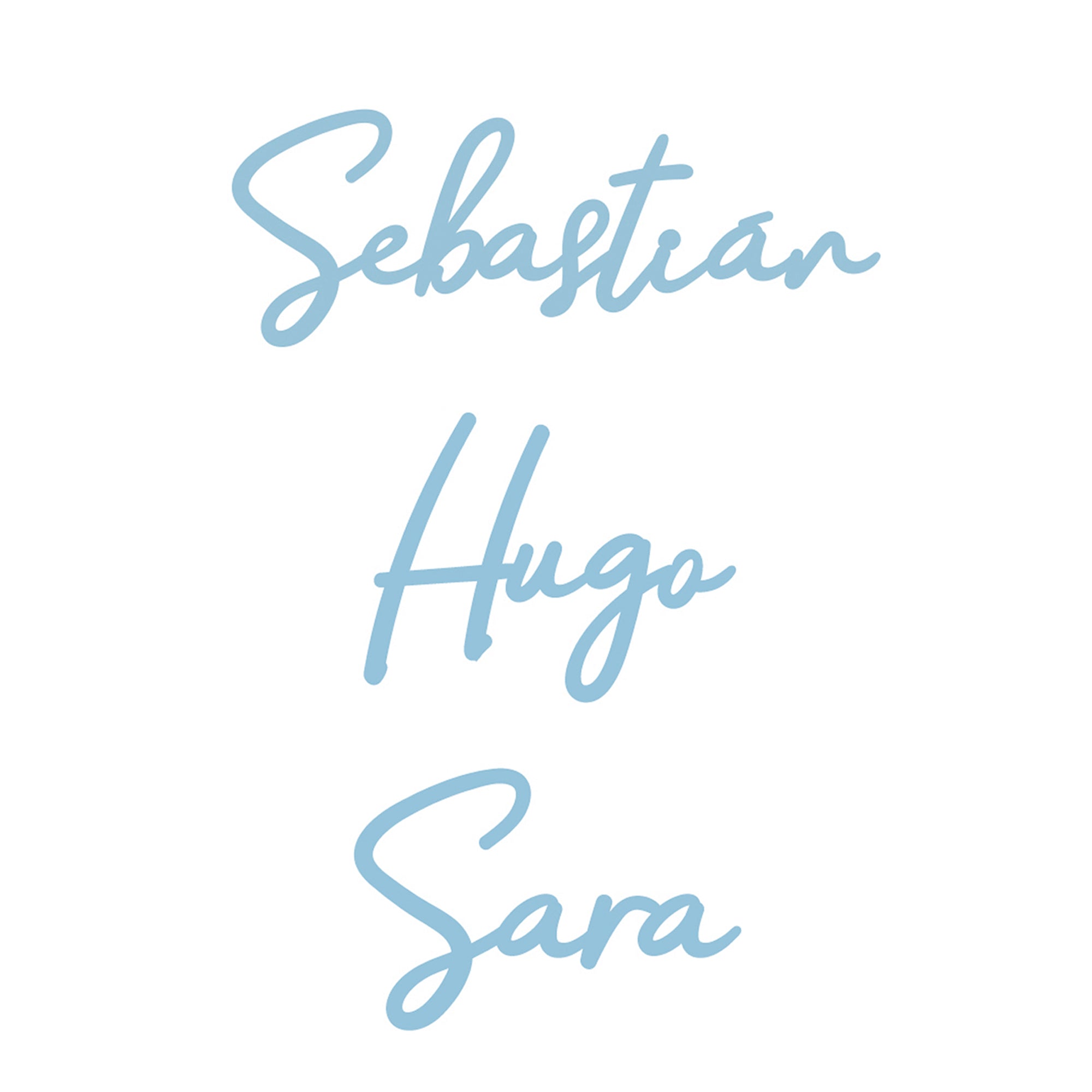 Nombre de madera estilo signature #color_Azul cielo