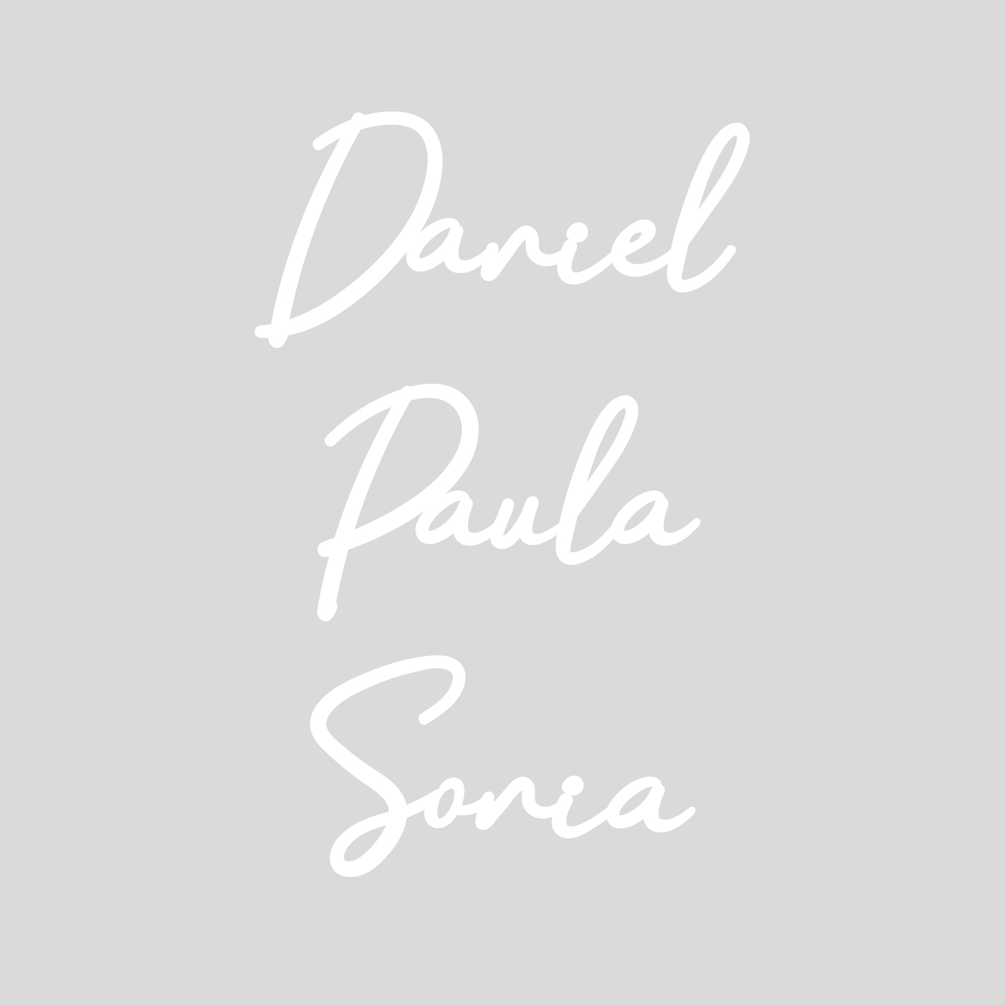 Nombre de madera estilo signature #color_Blanco