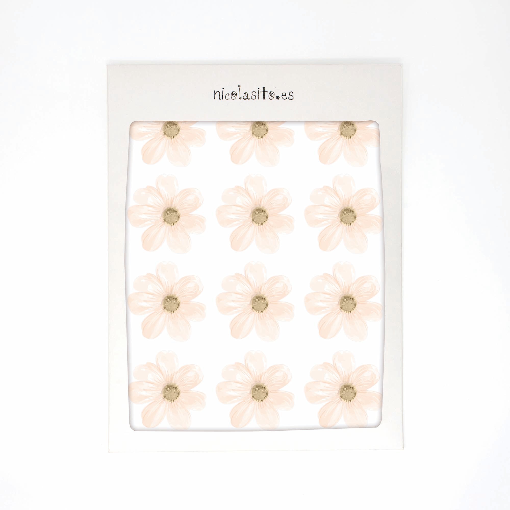 comprar vinilo decorativo para el hogar con diseño flores margarita #color_flores-margarita-beige