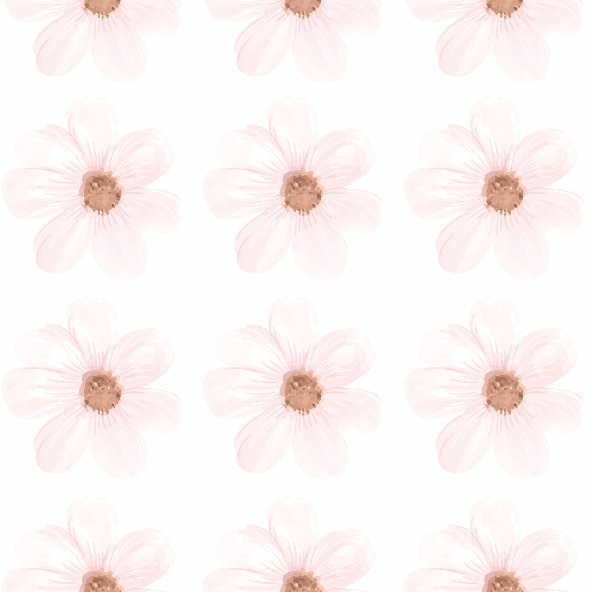 Imagen detallada del vinilo decorativo flores margarita en color rosa, mostrando su textura y su acabado efecto acuarela para crear una decoración elegante - Nicolasito.es #color_flores-margarita-rosa