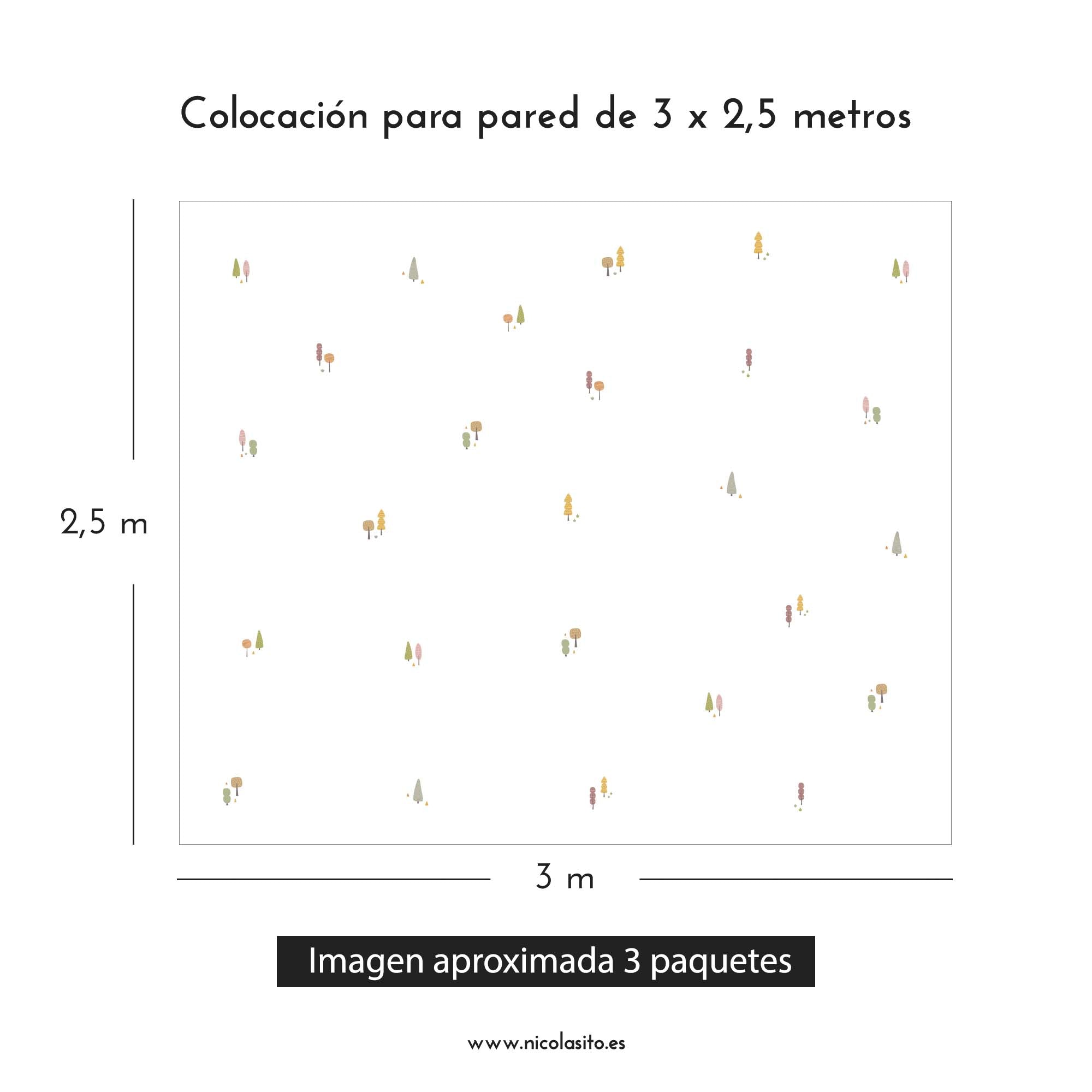 Comprar vinilos infantiles para decorar la habitación de los niños en forma de árboles 