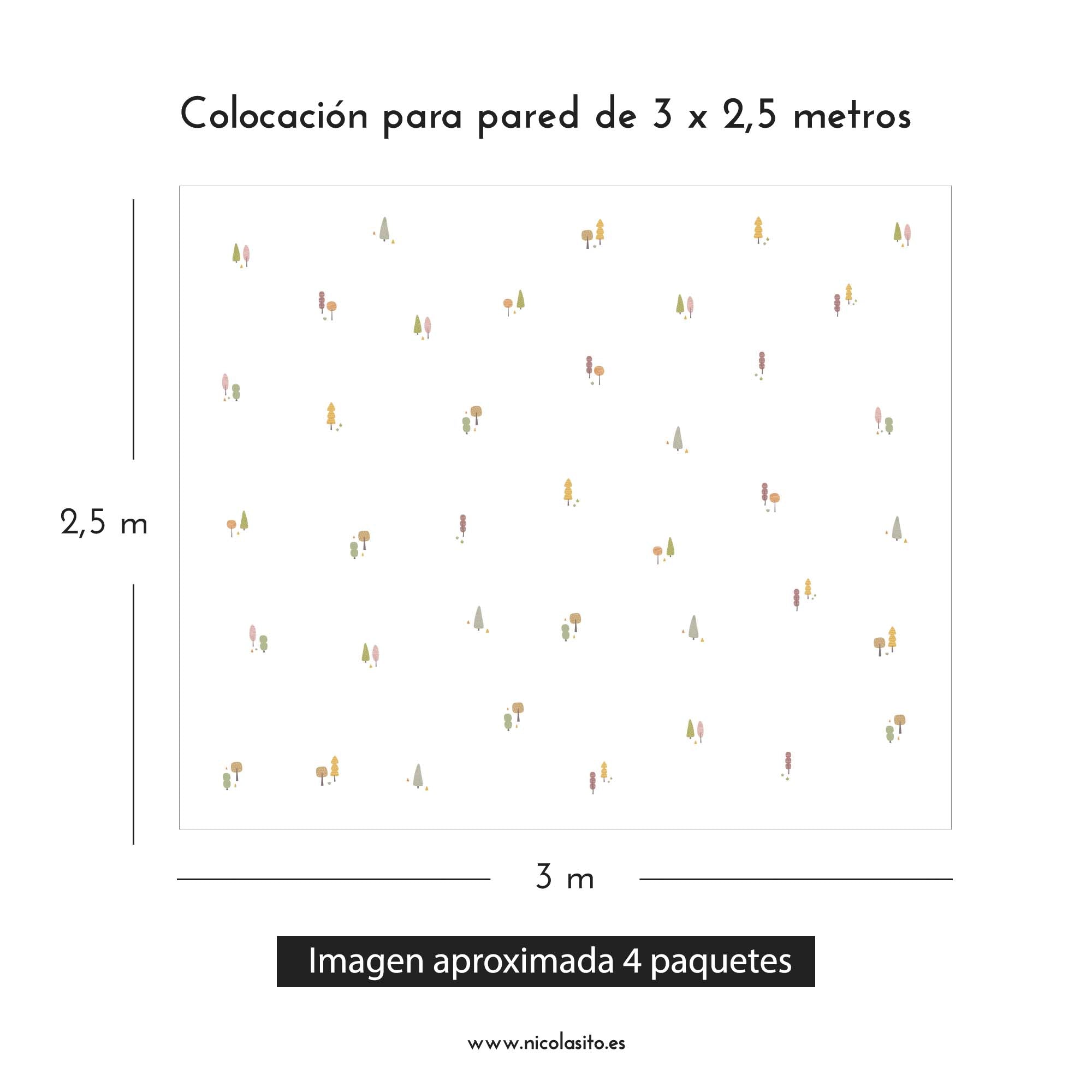 Comprar vinilos infantiles para decorar la habitación de los niños en forma de árboles 