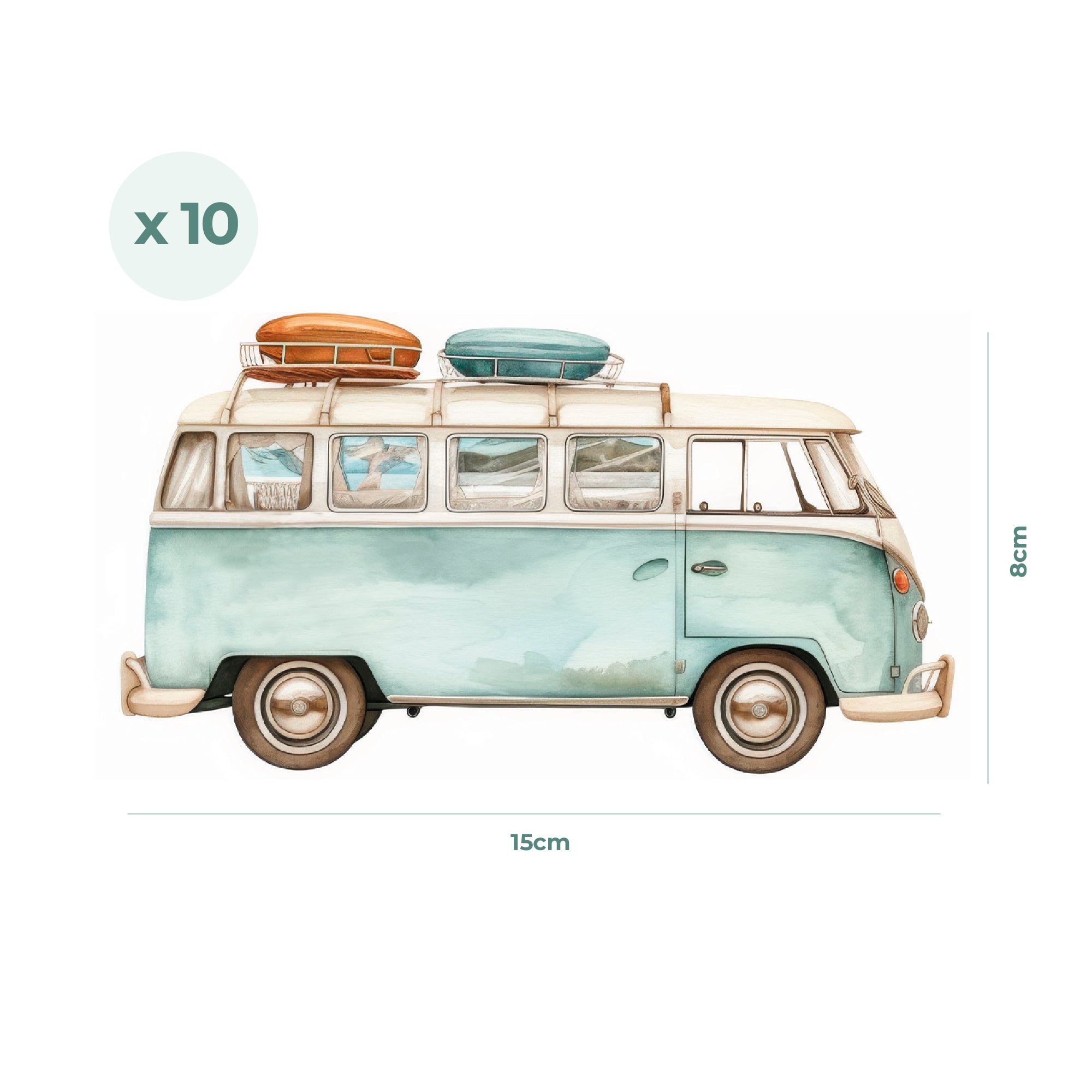 Comprar vinilo decorativo furgonetas acabado acuarela para decoracion de interiores