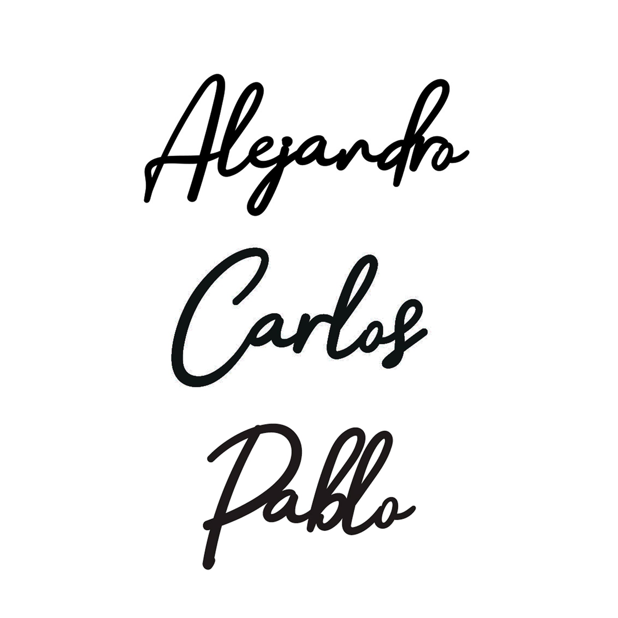 Nombre de madera estilo signature #color_Negro