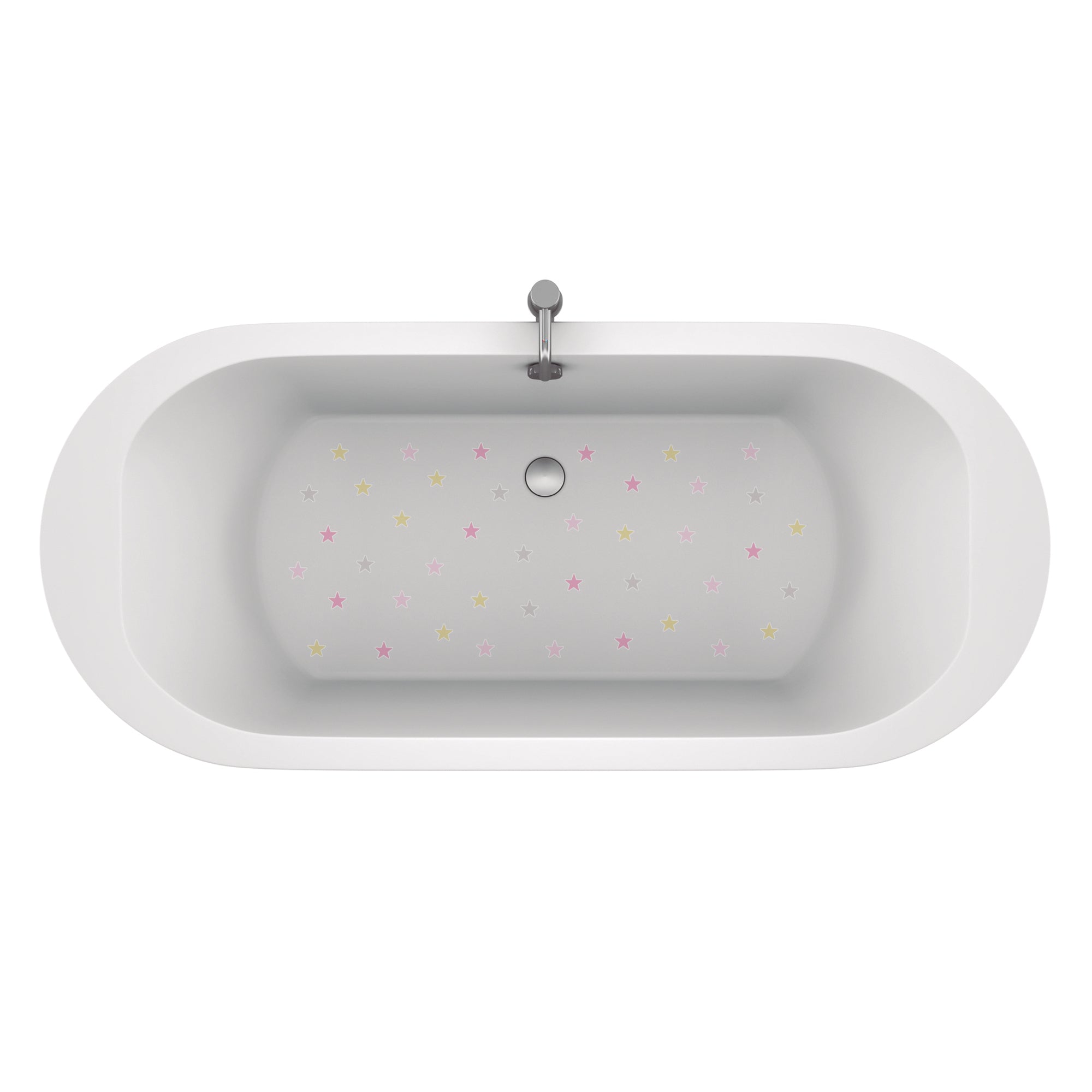Pegatinas antideslizantes en forma de estrella para bañeras, de vinilo resistente al agua y fácil colocación _ Nicolasito.es #color_Rosa