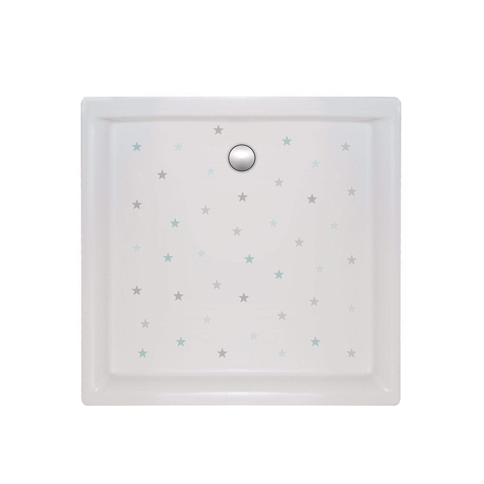 Instalación de estrellitas antideslizantes en plato de ducha para prevenir caídas y resbalones. Resistentes al agua y fáciles de limpiar, ideales para la seguridad en el baño _ Nicolasito.es #color_Gris Claro