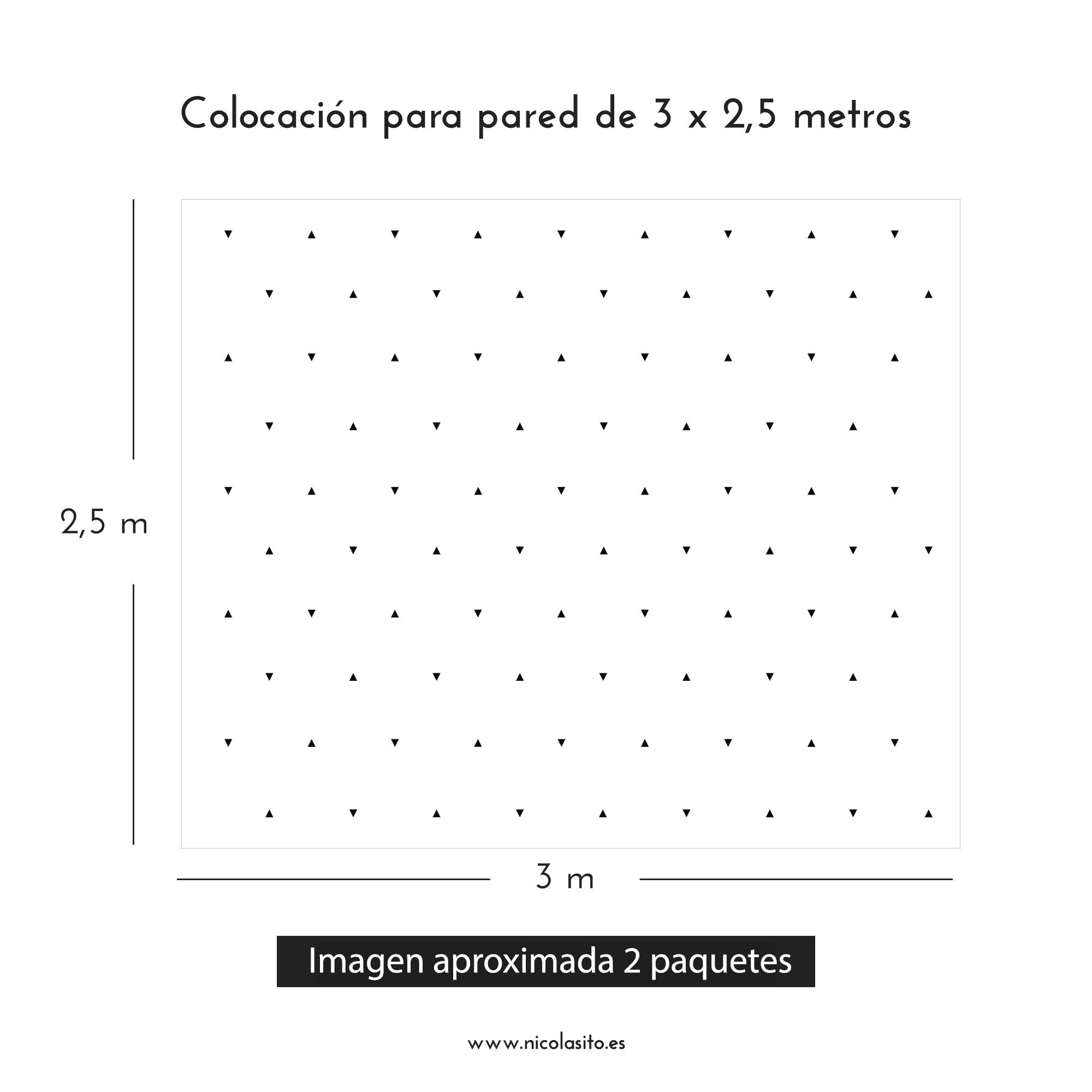 Cómo colocar vinilo mini triángulos Nicolasito