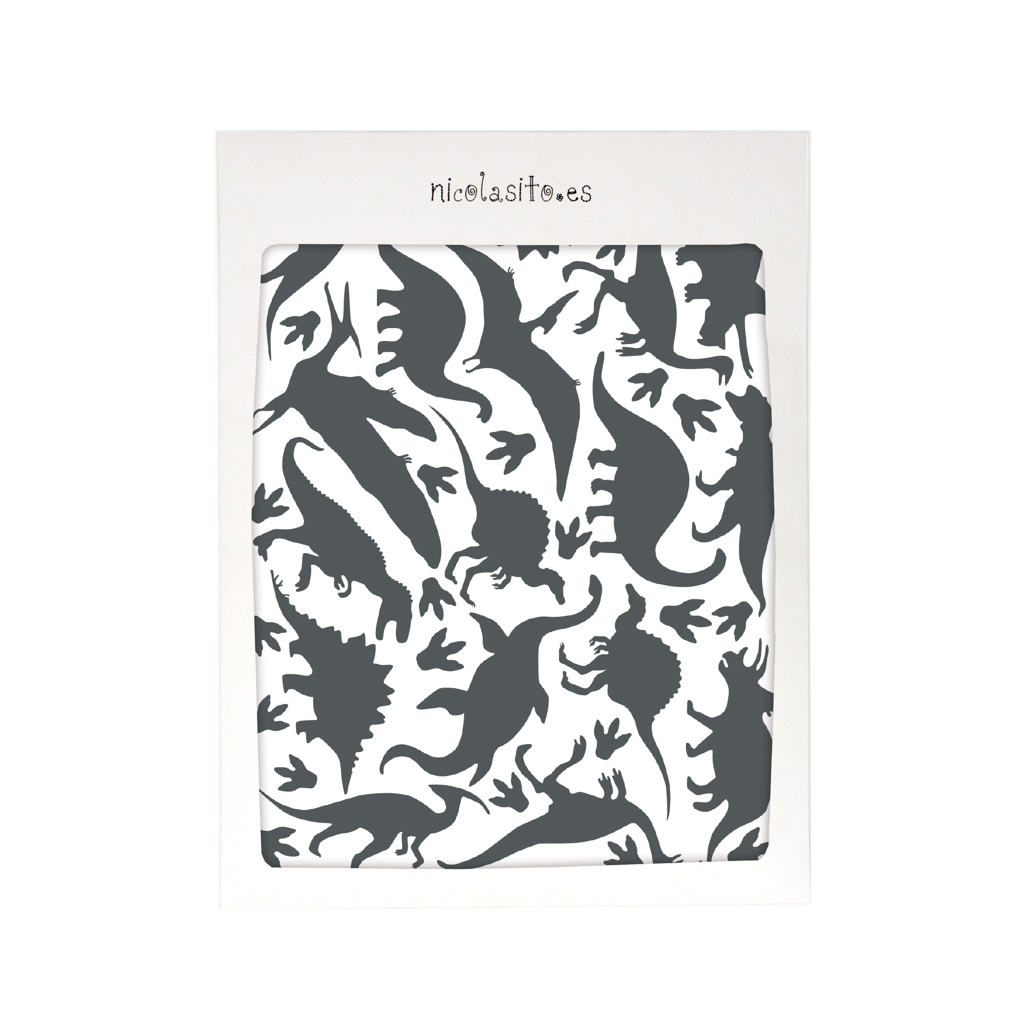 Packaging del paquete del vinilo decorativo dinosaurios ideal para regalo - Nicolasito.es #color_Gris oscuro