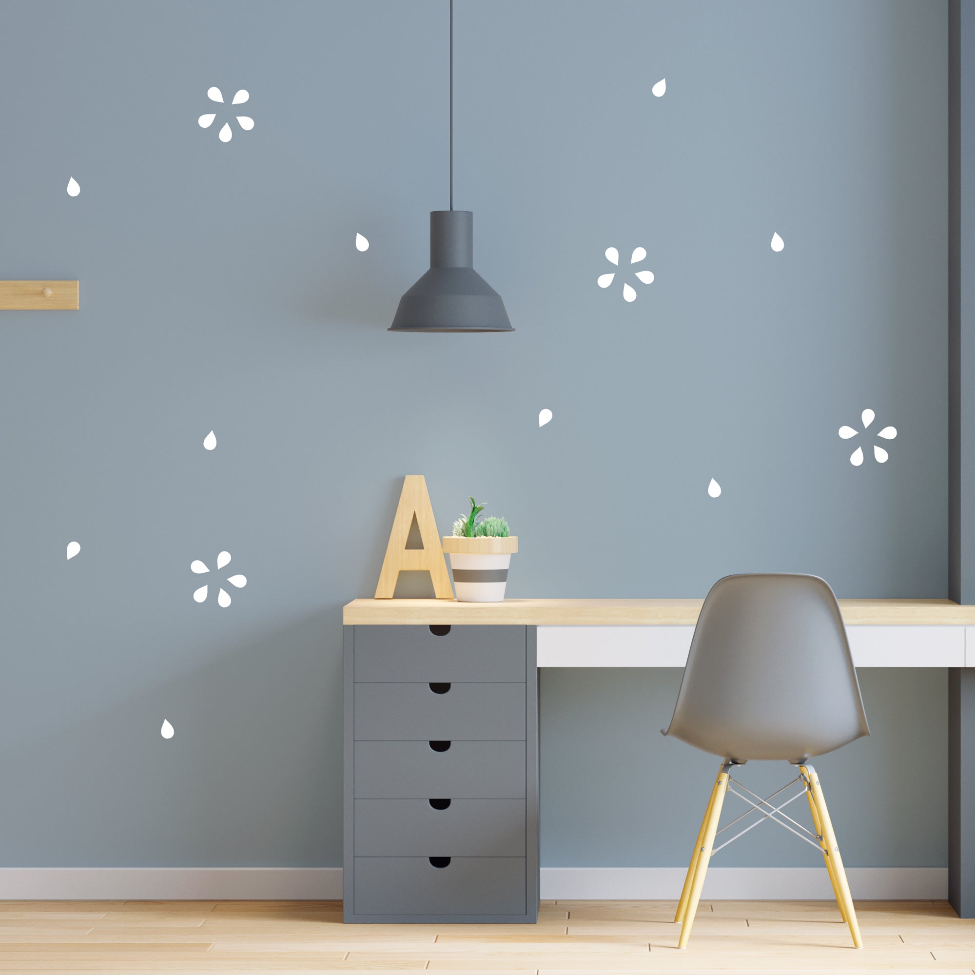 Vinilos decorativos mini gotas blancas Nicolasito #color_Blanco