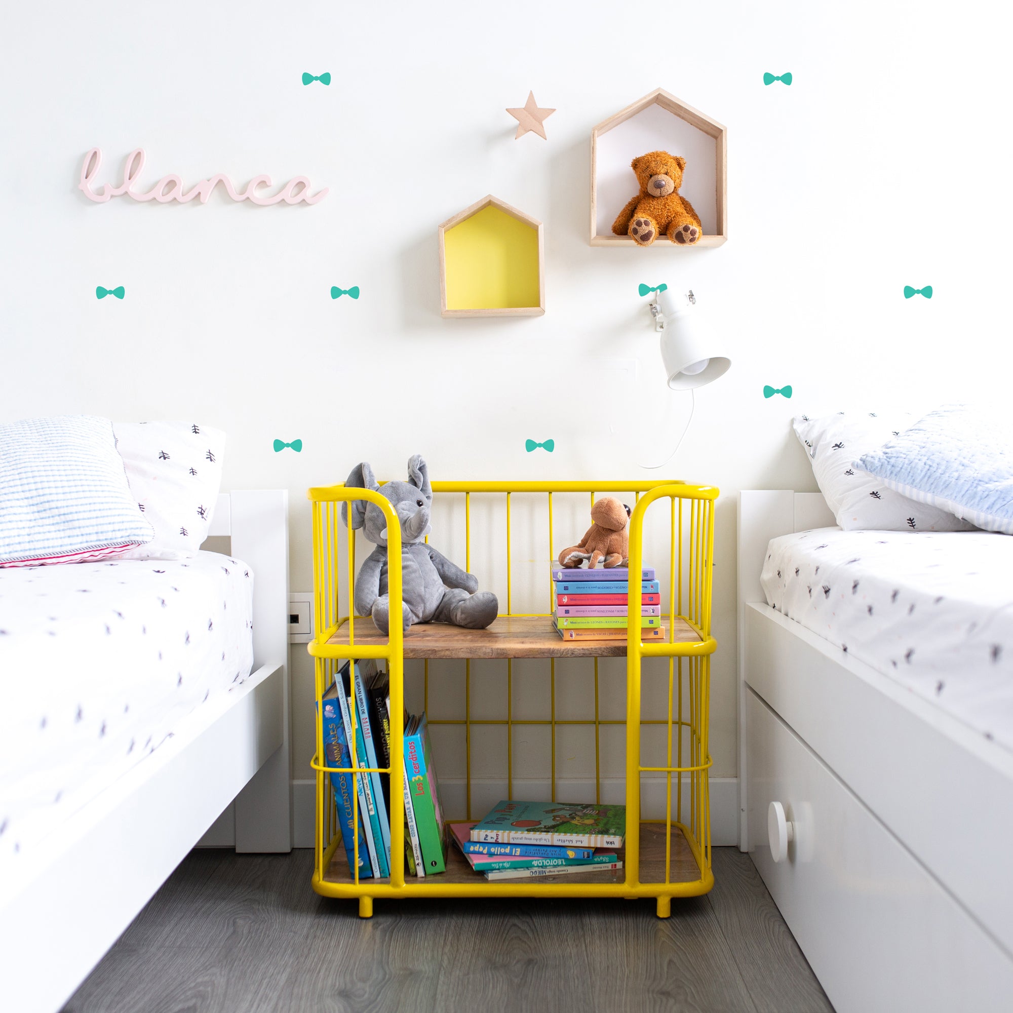 Diseño de vinilo pared mini lazos en estilo nórdico minimalista - Nicolasito.es #color_Mint