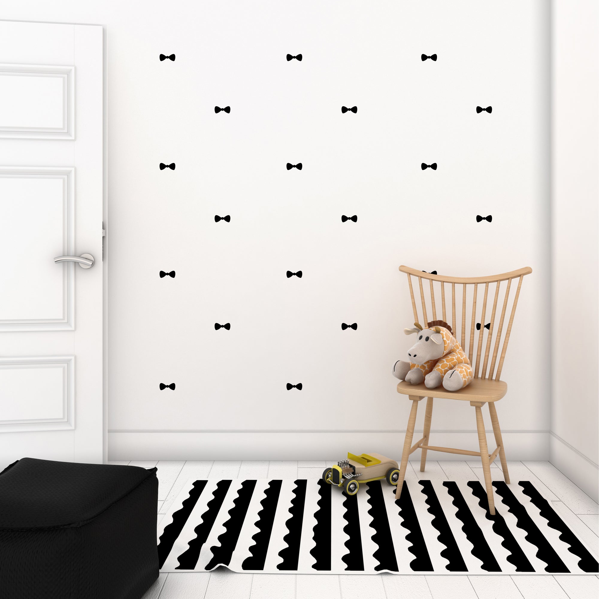 Vinilo decorativo mini lazos con diseño versátil para diferentes estilos de hogar - Nicolasito.es #color_Negro