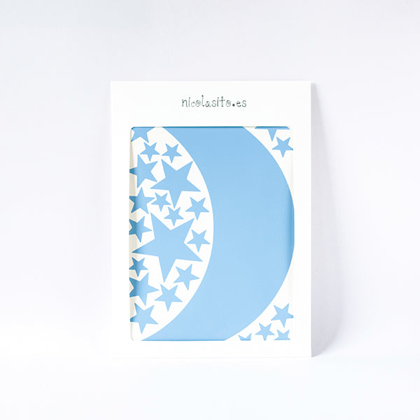 Empaque del vinilo decorativo infantil luna para pared infantil - Nicolasito.es #color_Azul cielo