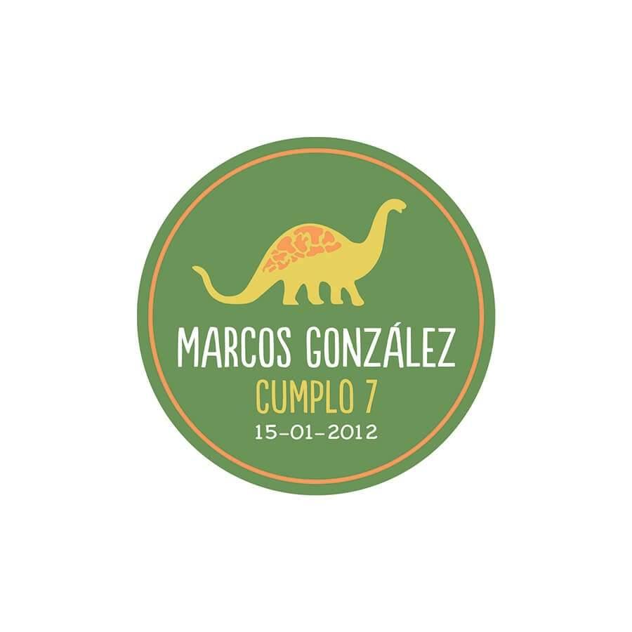 Adhesivos Dinosaurios Cumpleaños