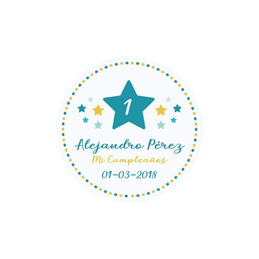 Adhesivos Estrellas Cumpleaños
