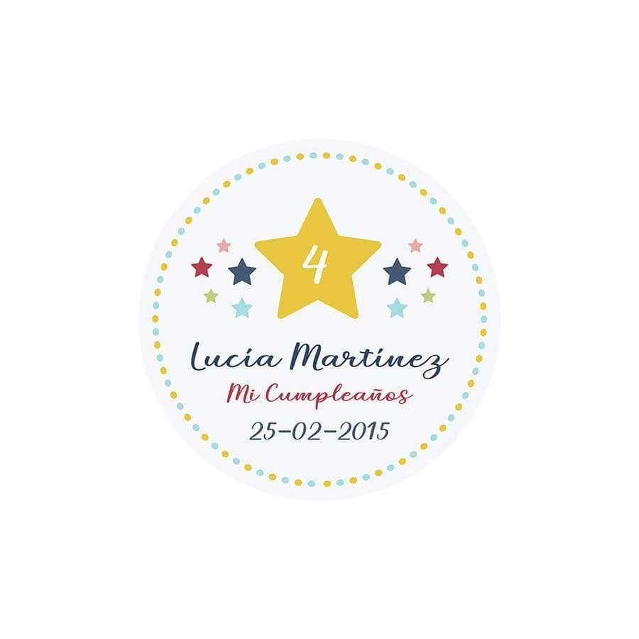 Adhesivos Estrellas Cumpleaños