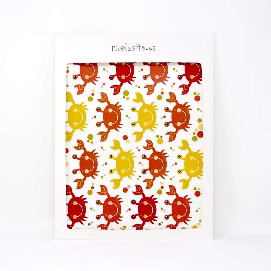 16 cangrejos antideslizantes para decoración de baños infantiles, destacando la textura rugosa para evitar resbalones. Pegatinas Antideslizante Cangrejos para bañeras y duchas infantiles #color_Naranja