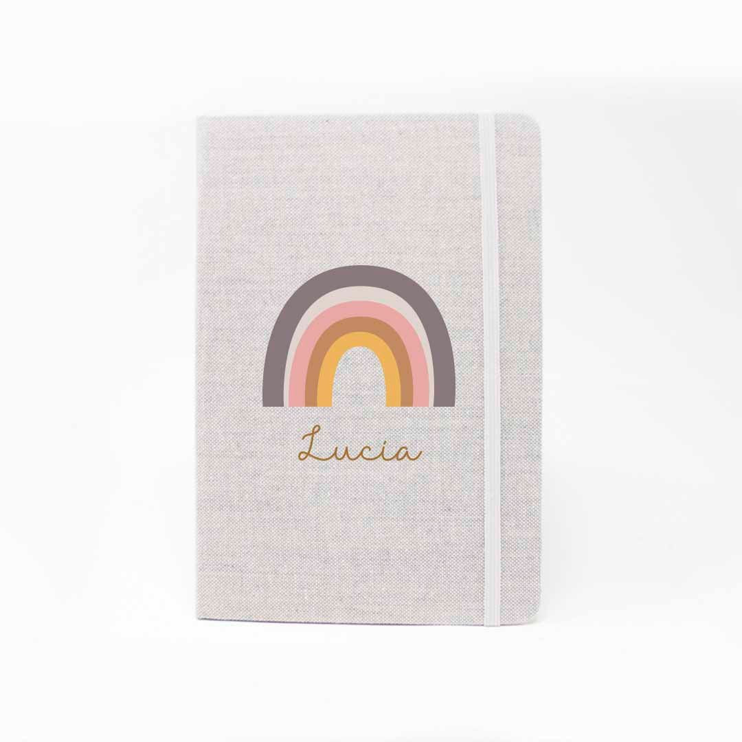 Comprar libreta de tela personalizada con imagen de arcoiris para la vuelta al cole #color_Arcoíris 4