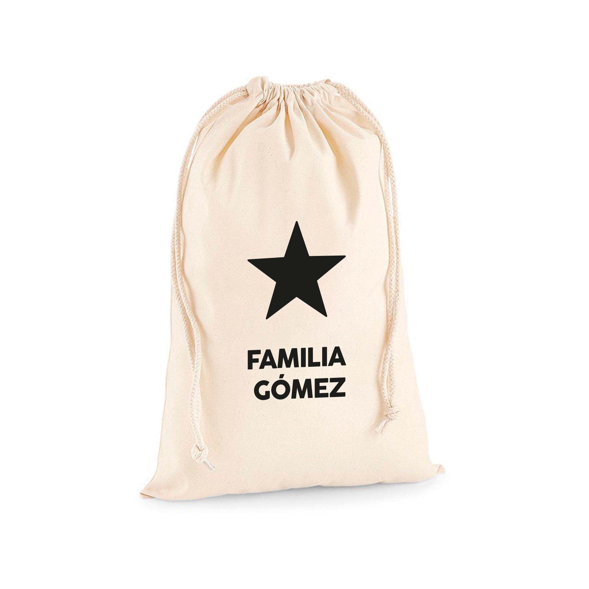 Saco personalizado con estrella, perfecto como decoración y organizador de juguetes - Nicolasito.es