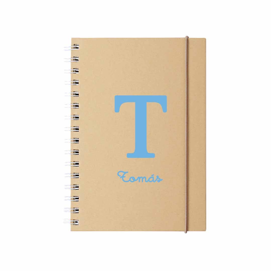 Cuaderno personalizado con inicial y nombre para regalar el día del padre