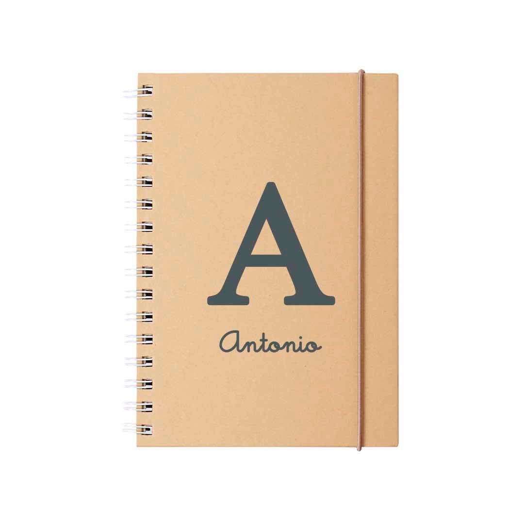 Cuaderno personalizado con inicial y nombre para regalar el día del padre