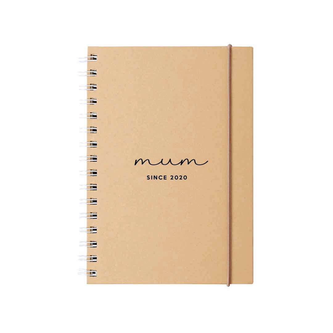 Comprar cuaderno de kraft personalizado para regalar a mamá el día de la madre #color_Negro