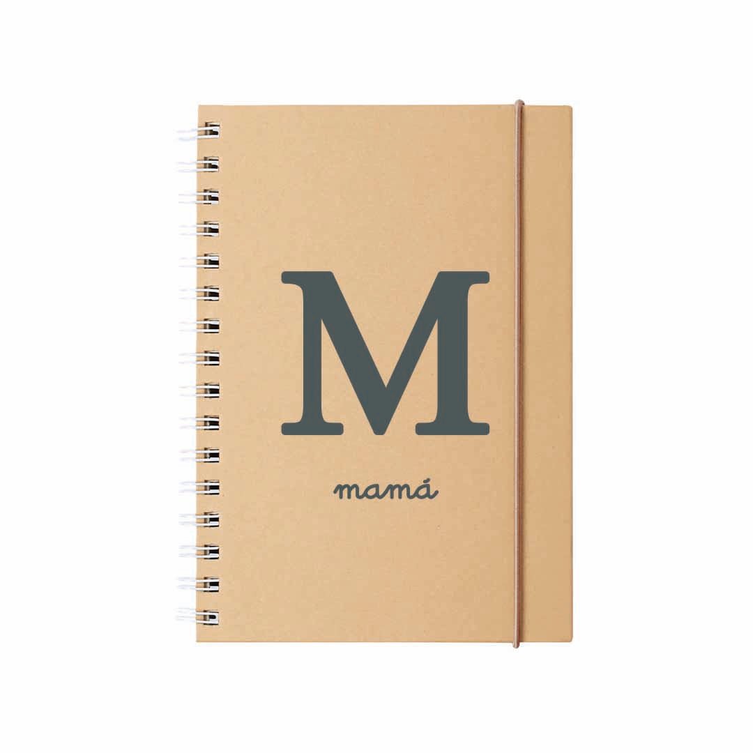 Cuaderno personalizado de kraft para regalar a mamá el día de la madre