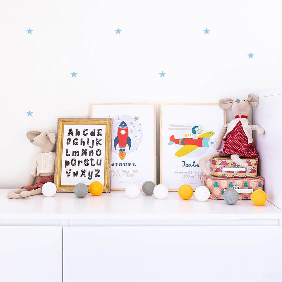 Vinilo mini Estrellitas #color_Azul cielo