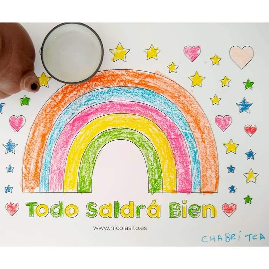 Dibujo Arco Iris Todo saldrá bien para colorear Nicolasito