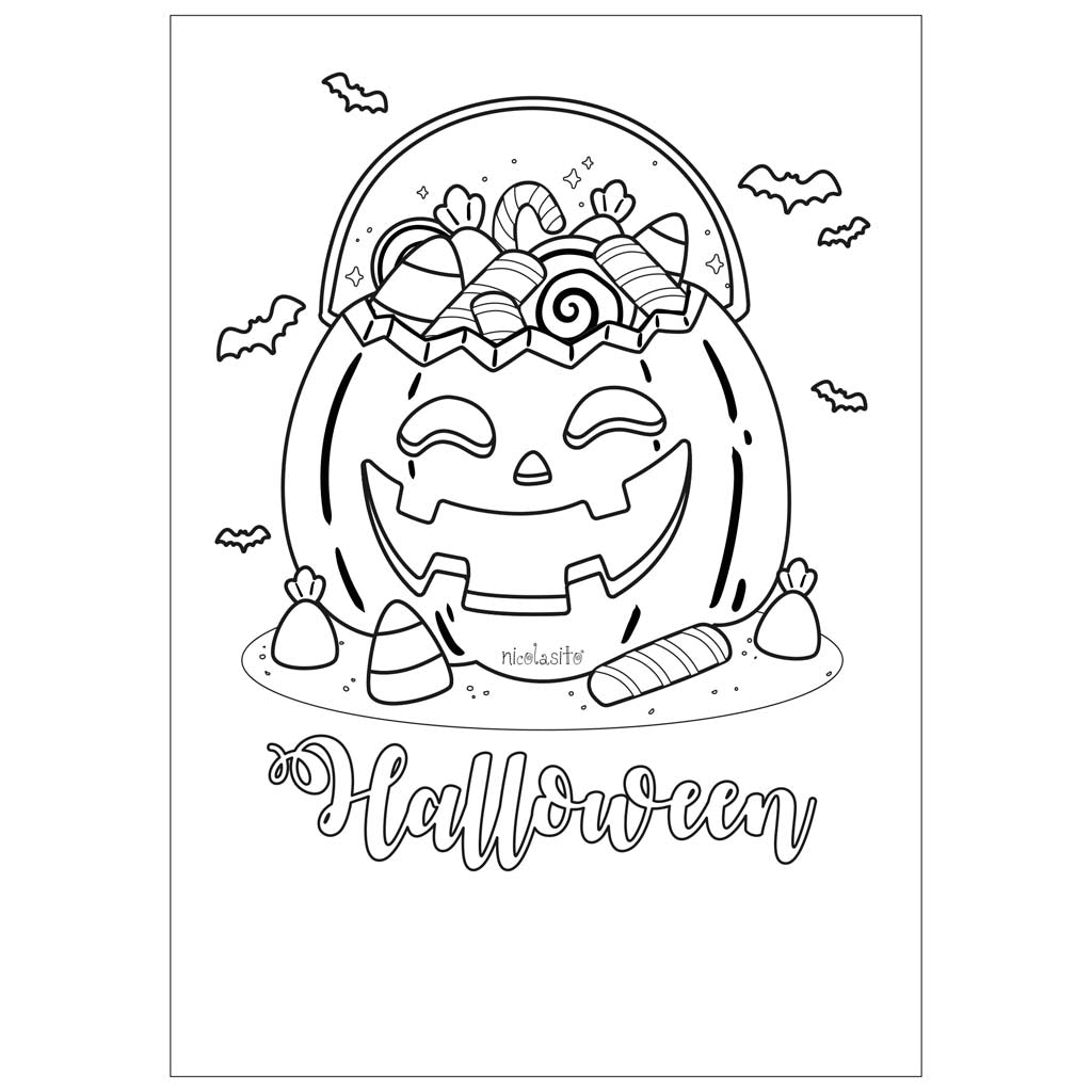 Dibujo Calabaza Halloween Descargable - Gratis