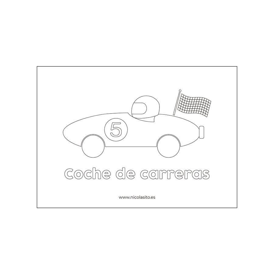 Dibujos de coches para niños para colorear Nicolasito