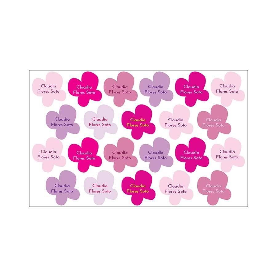 Etiquetas personalizadas marcar ropa Mariposas rosas Nicolasito