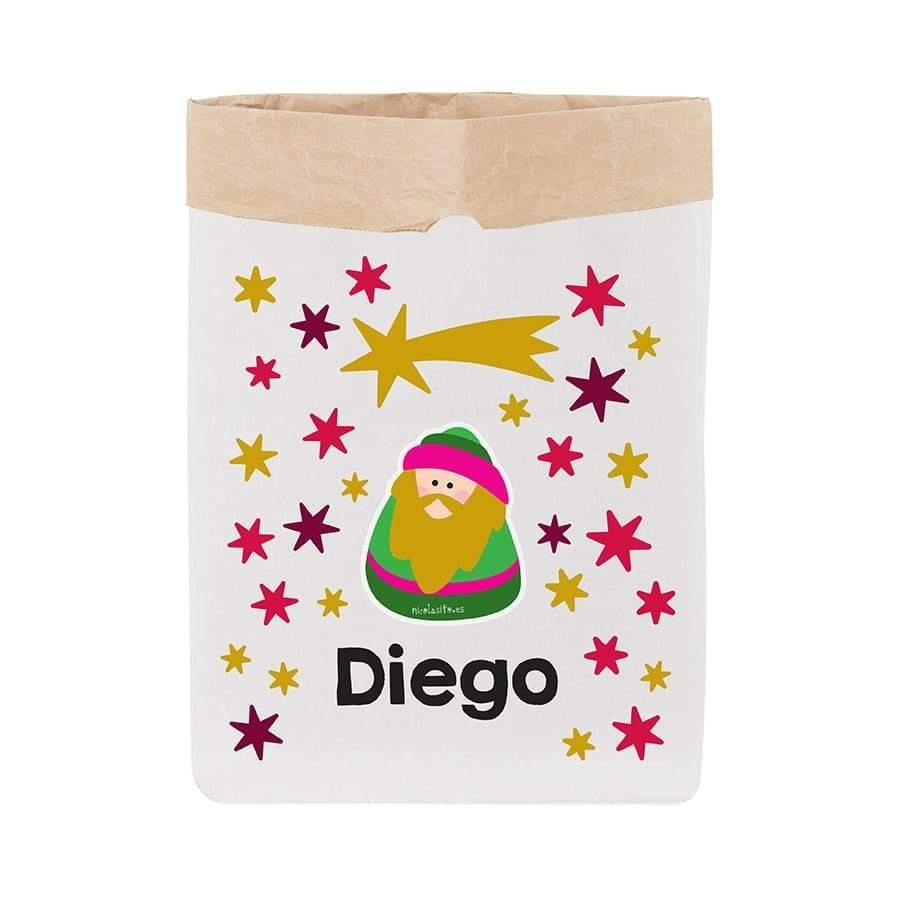 Sacos de Reyes Magos Gaspar personalizado para toda la familia, decoración navideña ecológica y práctica - Nicolasito.es #modelo_Gaspar