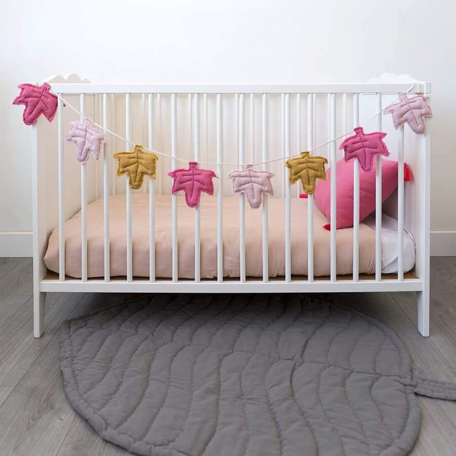 Decoración Habitación Bebé Guirnalda Tela #color_Rosa
