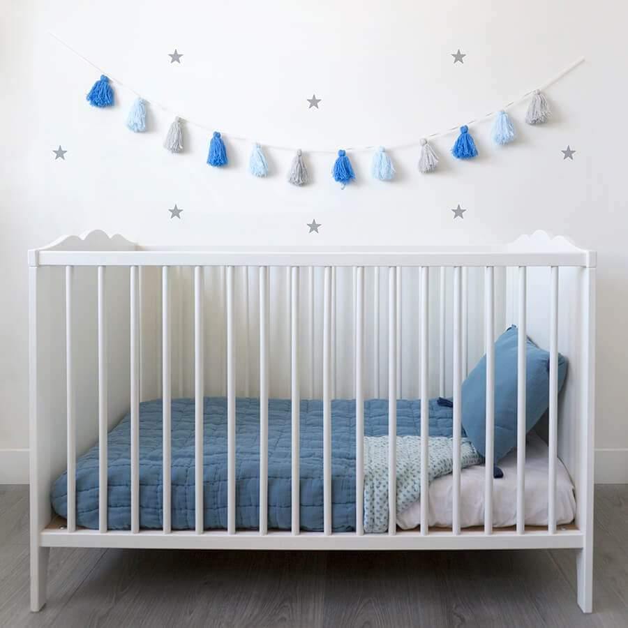 Decoración Habitación Bebé Guirnalda Estrellitas #color_Azul