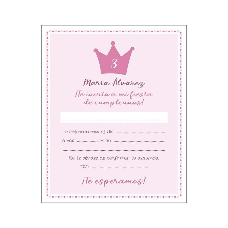 Invitaciones Cumpleaños Corona
