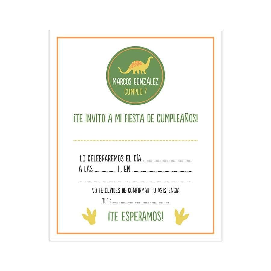 Invitaciones Cumpleaños Dinosaurios - Nicolasito.es