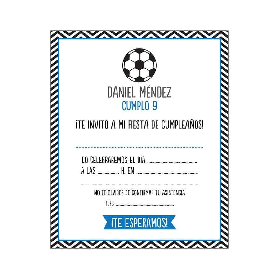 Invitaciones Cumpleaños Fútbol