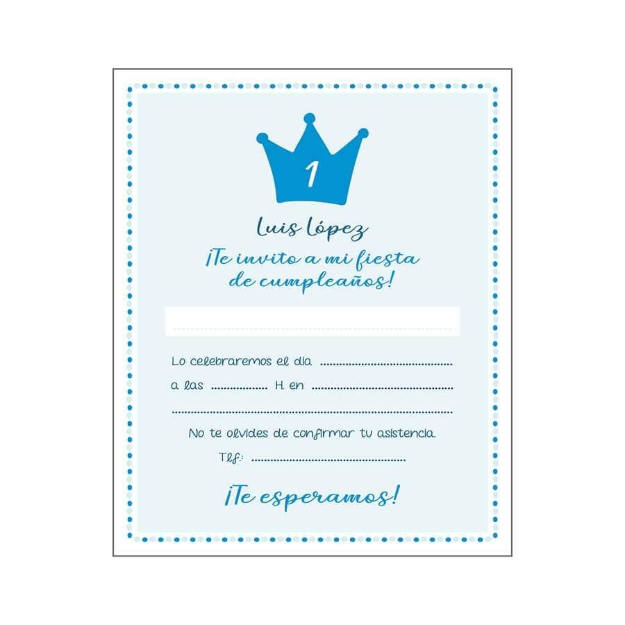 Invitaciones Cumpleaños Corona