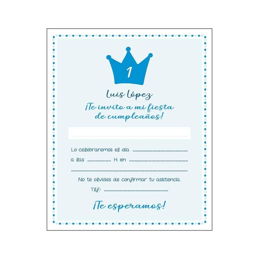 Invitaciones Cumpleaños Corona