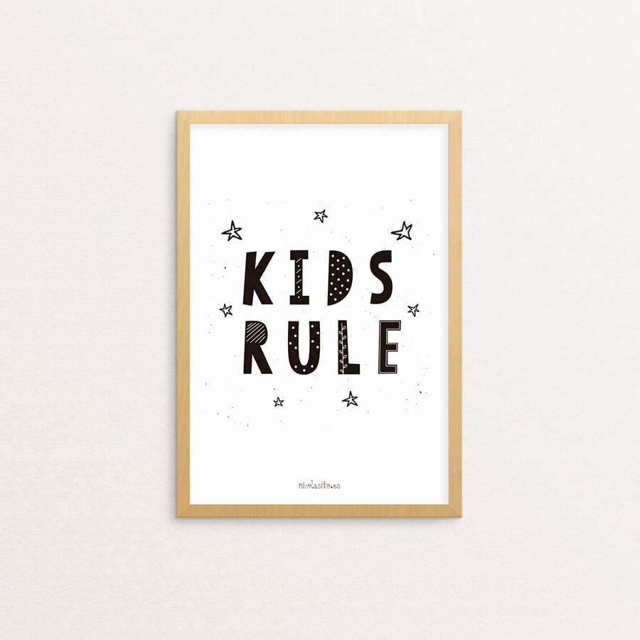 Lamina infantil Kids Rule negro Nicolasito #color_Negro