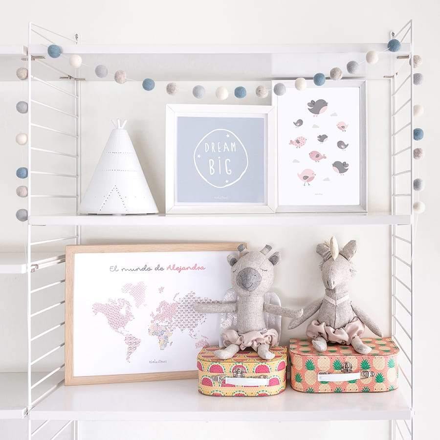 Decoración infantil con láminas infantiles nicolasito #color_Rosa