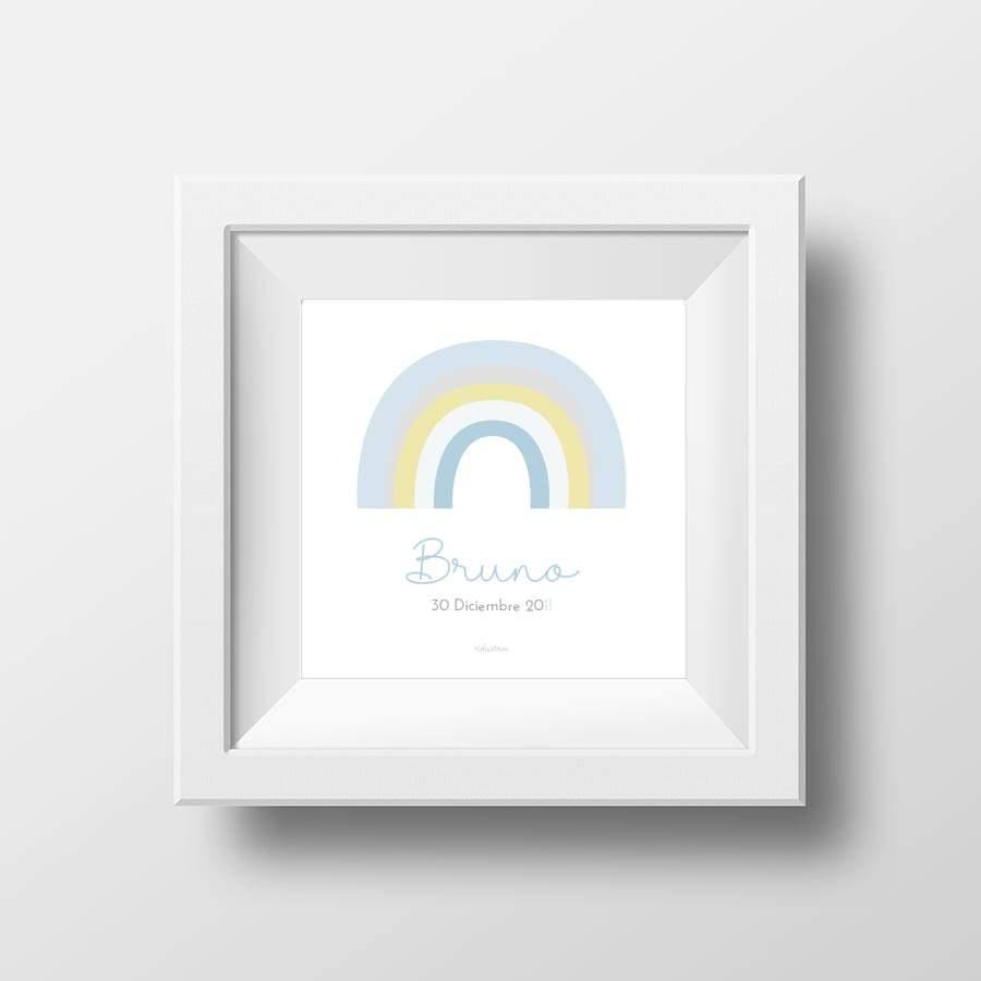 Comprar online Lámina Arco Iris personalizada azul bebe #color_Pastel azul